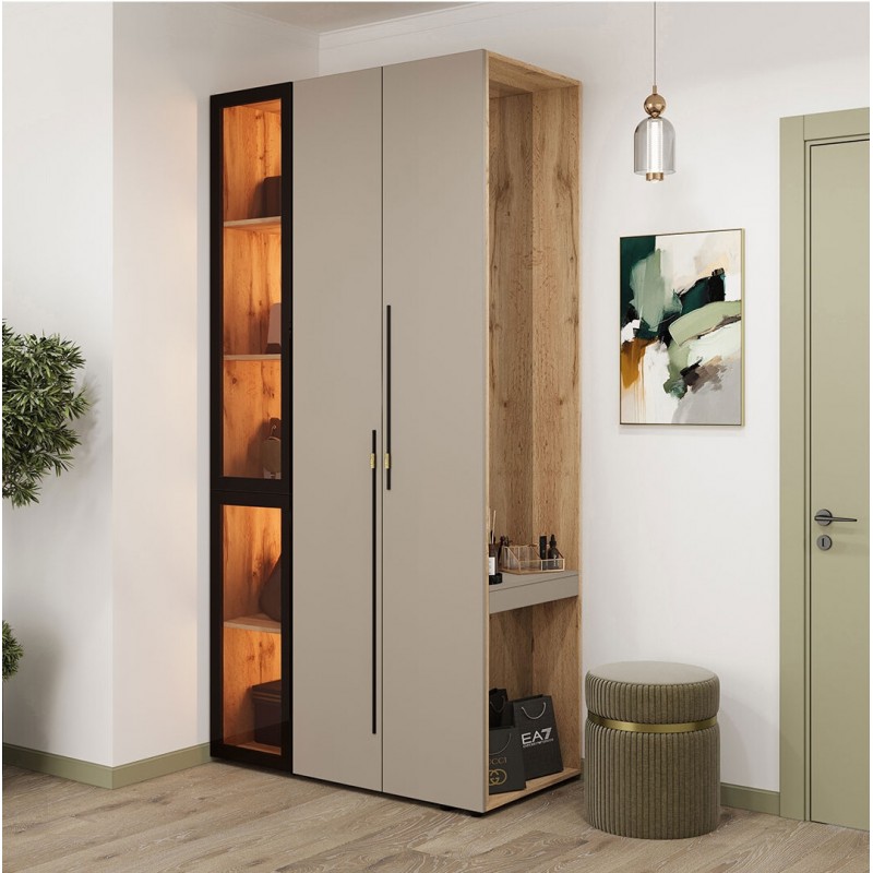 Вітрина Світ Меблів Спейс з підсвіткою 40 см, висота 220 см