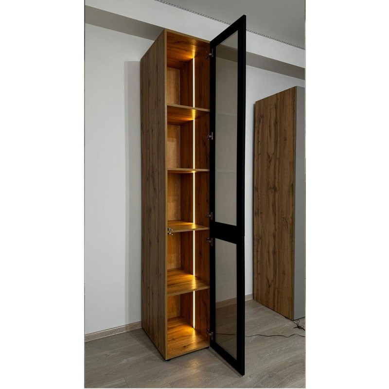 Вітрина Світ Меблів Спейс з підсвіткою 40 см, висота 220 см