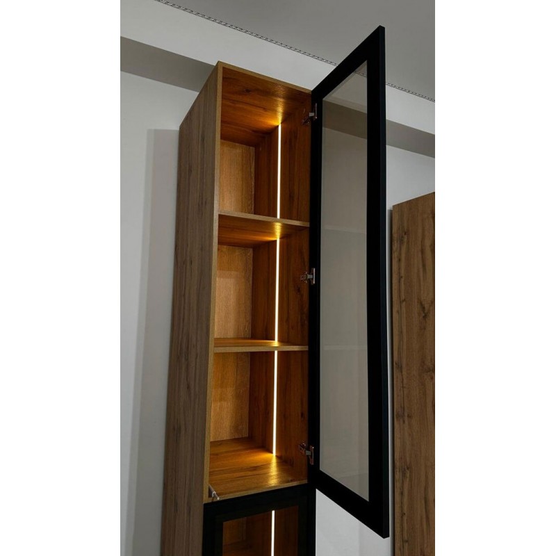 Вітрина Світ Меблів Спейс з підсвіткою 40 см, висота 220 см