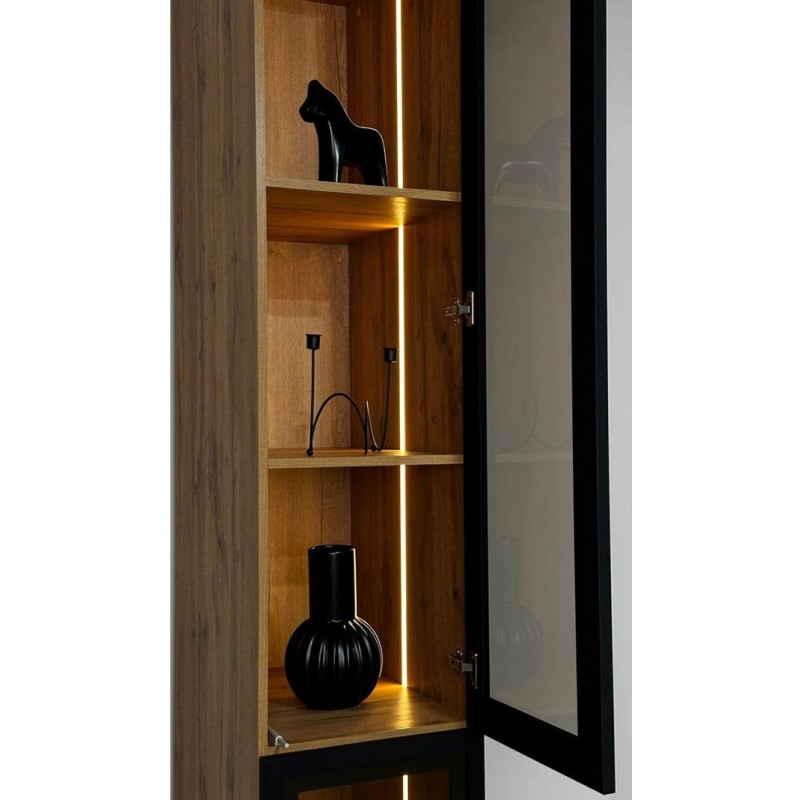 Вітрина Світ Меблів Спейс з підсвіткою 40 см, висота 220 см