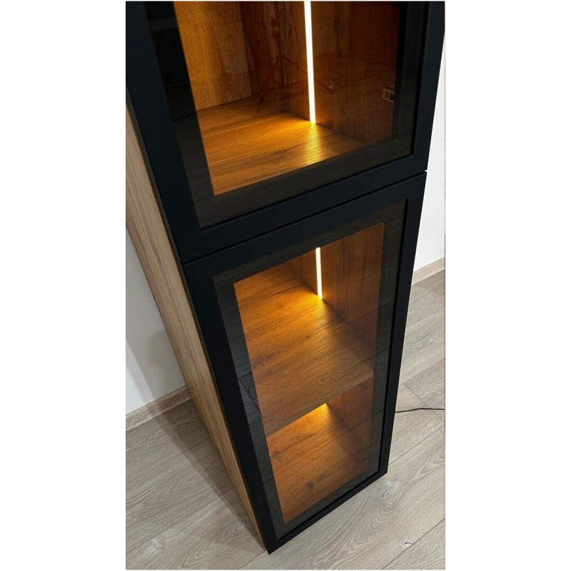 Вітрина Світ Меблів Спейс з підсвіткою 40 см, висота 220 см