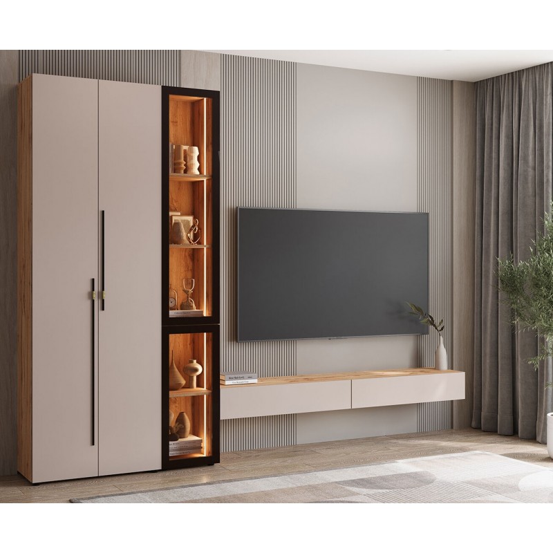 Вітрина Світ Меблів Спейс з підсвіткою 40 см, висота 240 см