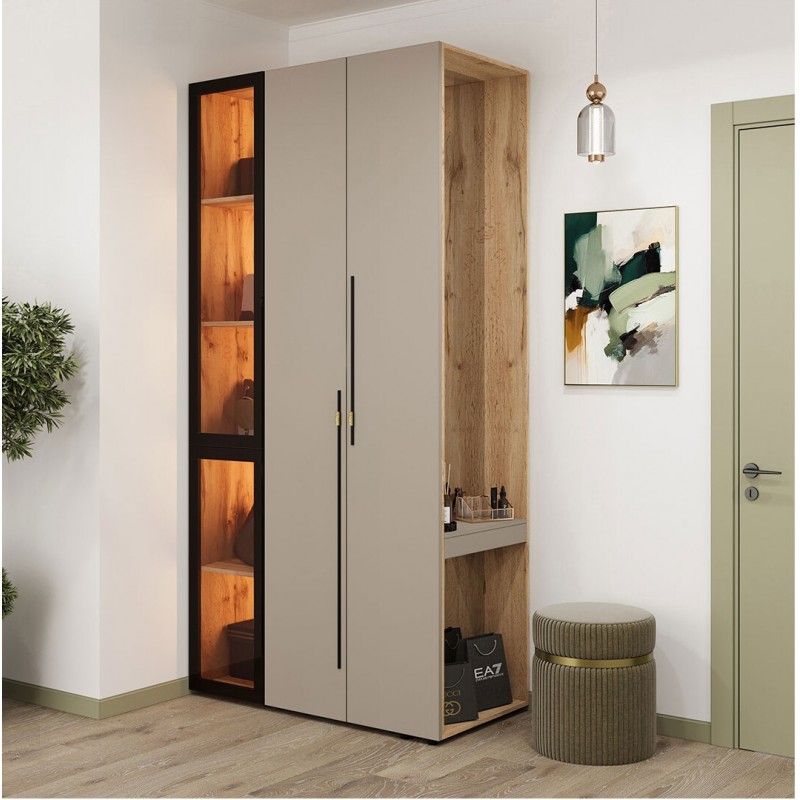 Вітрина Світ Меблів Спейс з підсвіткою 40 см, висота 240 см