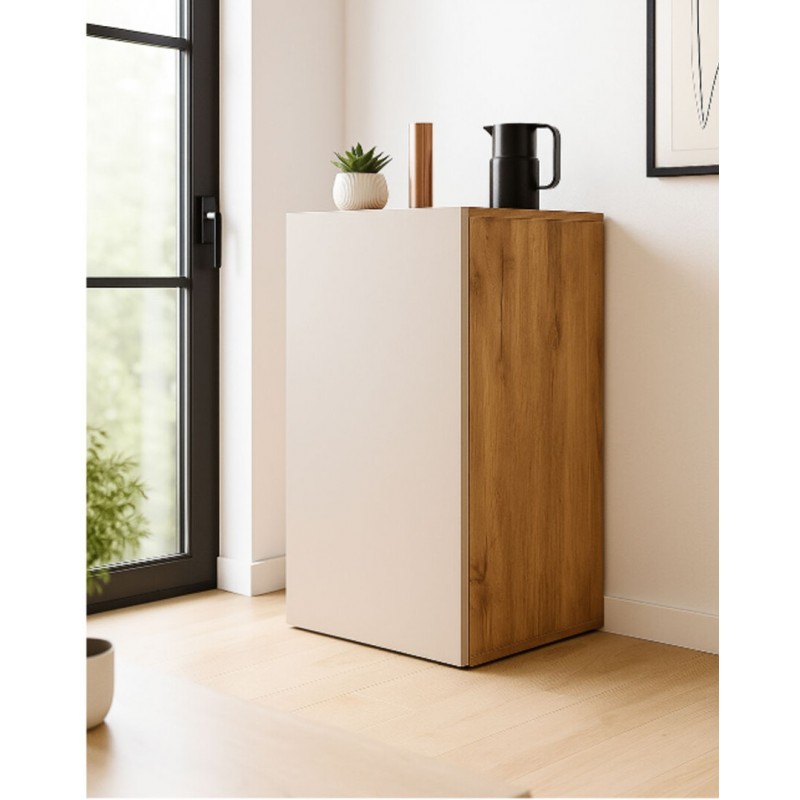 Комод Світ Меблів Спейс однодверний з полицями 40 см, дуб аппалачі / кашемір