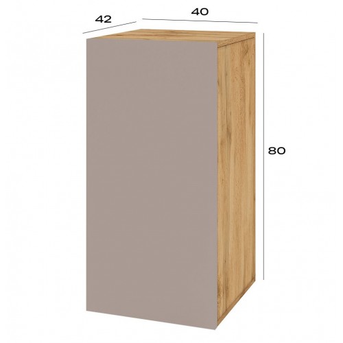 Комод Світ Меблів Спейс однодверний з полицями 40 см, дуб аппалачі / тоффі