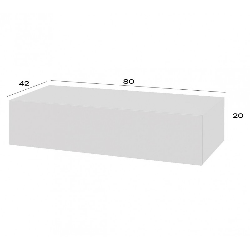 Туалетний столик Світ Меблів Спейс 1 шухляда 80 см, німфея альба