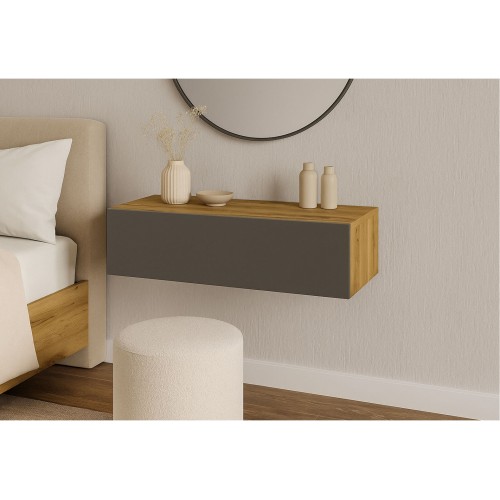 Туалетний столик Світ Меблів Спейс 1 шухляда 80 см, дуб аппалачі / графіт