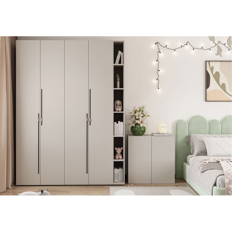 Комод Світ Меблів Спейс дводверний з полицями 80 см, кашемір