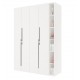 Шафа Світ Меблів Спейс чотиридверна з полицями 180х220х57 см, німфея альба