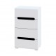 Комод Світ Меблів Бянко з 4 шухлядами 60 см Білий з чорною вставкою