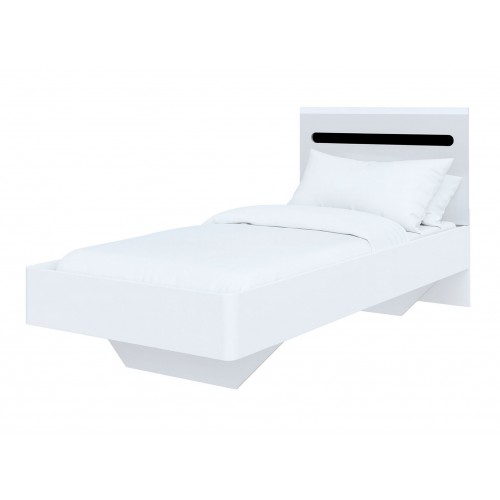 Ліжко Світ Меблів Бянко (без каркаса) 90х200 см, Біле з чорною вставкою
