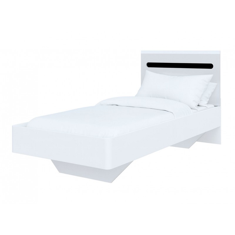 Ліжко Світ Меблів Бянко (без каркаса) 90х200 см, Біле з чорною вставкою