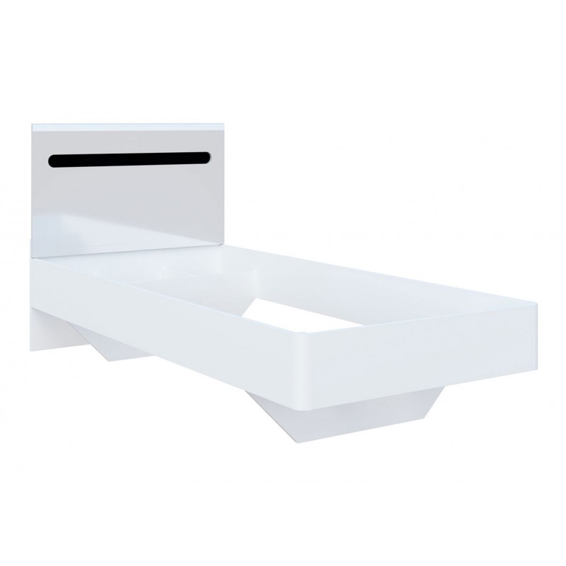 Ліжко Світ Меблів Бянко (без каркаса) 90х200 см, Біле з чорною вставкою