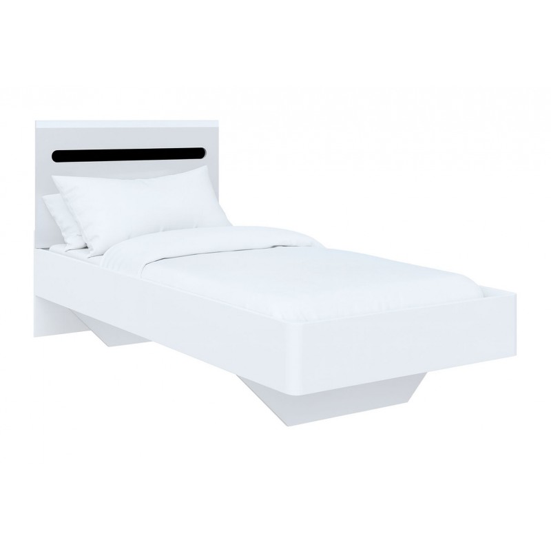 Ліжко Світ Меблів Бянко (без каркаса) 90х200 см, Біле з чорною вставкою