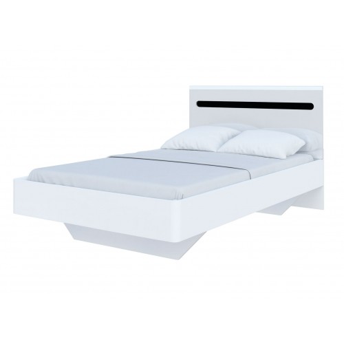 Ліжко Світ Меблів Бянко (без вкладу) 120х200 см, Біле з чорною вставкою