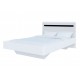 Ліжко Світ Меблів Бянко (без вкладу) 140х200 см, Біле з чорною вставкою