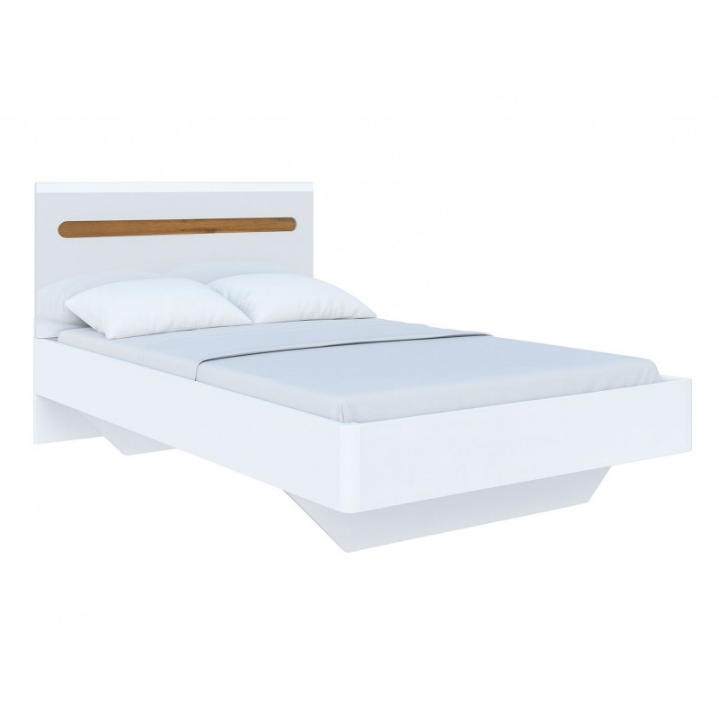 Ліжко Світ Меблів Бянко (без вкладу) 120х200 см, Біле з вставкою дуб аппалачі