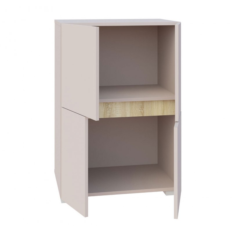 Комод Світ Меблів Маріо 4-дверний 60 см, Кашемір