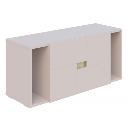 Комод Світ Меблів Маріо 4-дверний з полицями 90 см, Кашемір