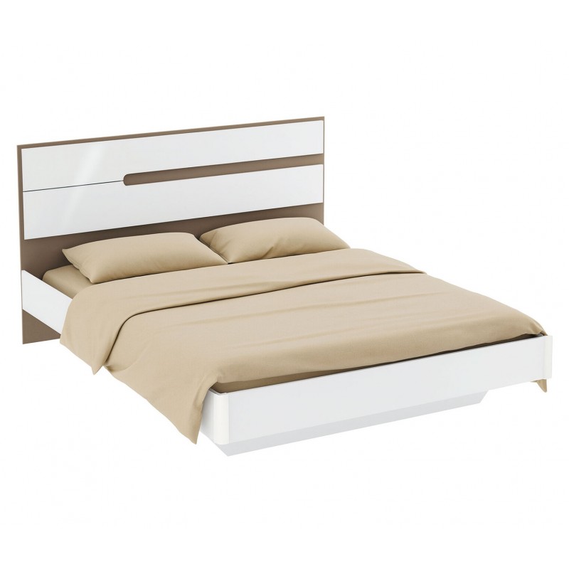 Ліжко Світ Меблів Лінда 160х200 см (без вкладу), Німфеа Альба, лак, вставки тоффі