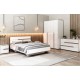 Ліжко Світ Меблів Лінда 160х200 см (без вкладу), Німфеа Альба, лак, вставки тоффі
