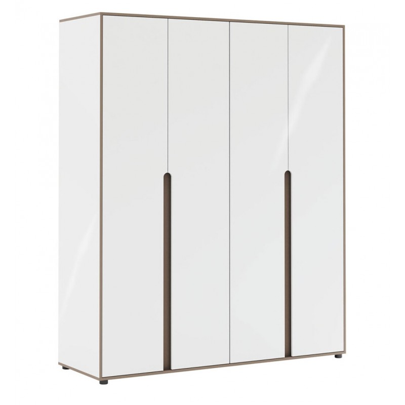 Шафа Світ Меблів Лінда 4-дверна 180 см, Німфеа Альба, лак, вставки тоффі