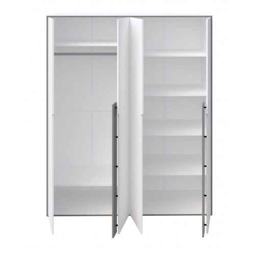 Шафа Світ Меблів Лінда 4-дверна 180 см, Німфеа Альба, лак, вставки тоффі