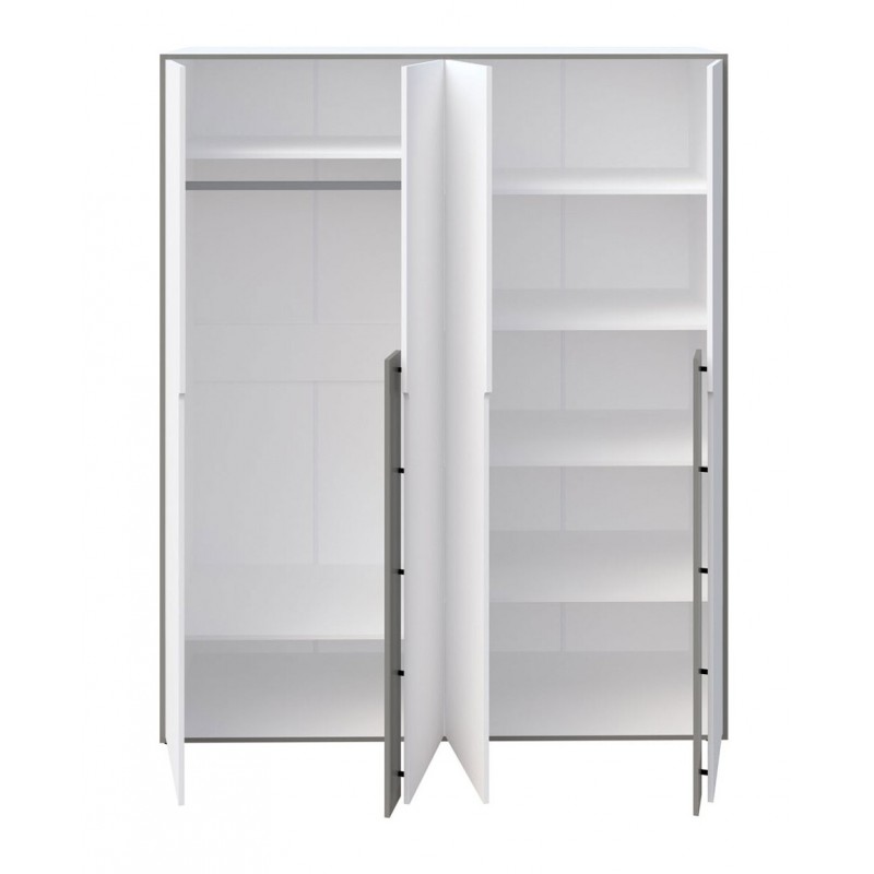 Шафа Світ Меблів Лінда 4-дверна 180 см, Німфеа Альба, лак, вставки тоффі