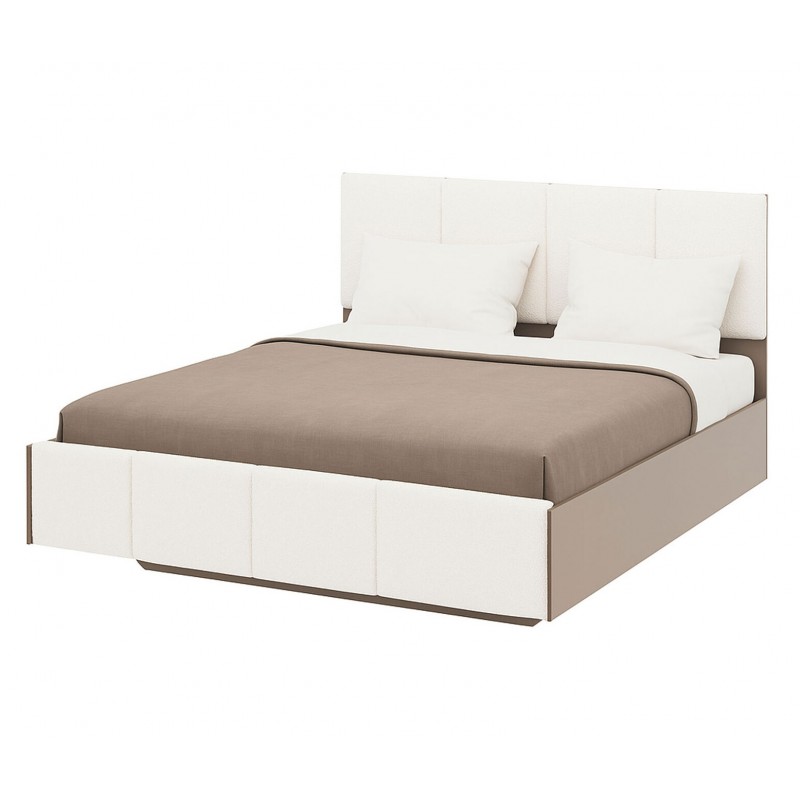 Ліжко Світ Меблів Фуріоза 160х200 см (без вкладу), Глиняний сірий, лак / тк. Bellini 05