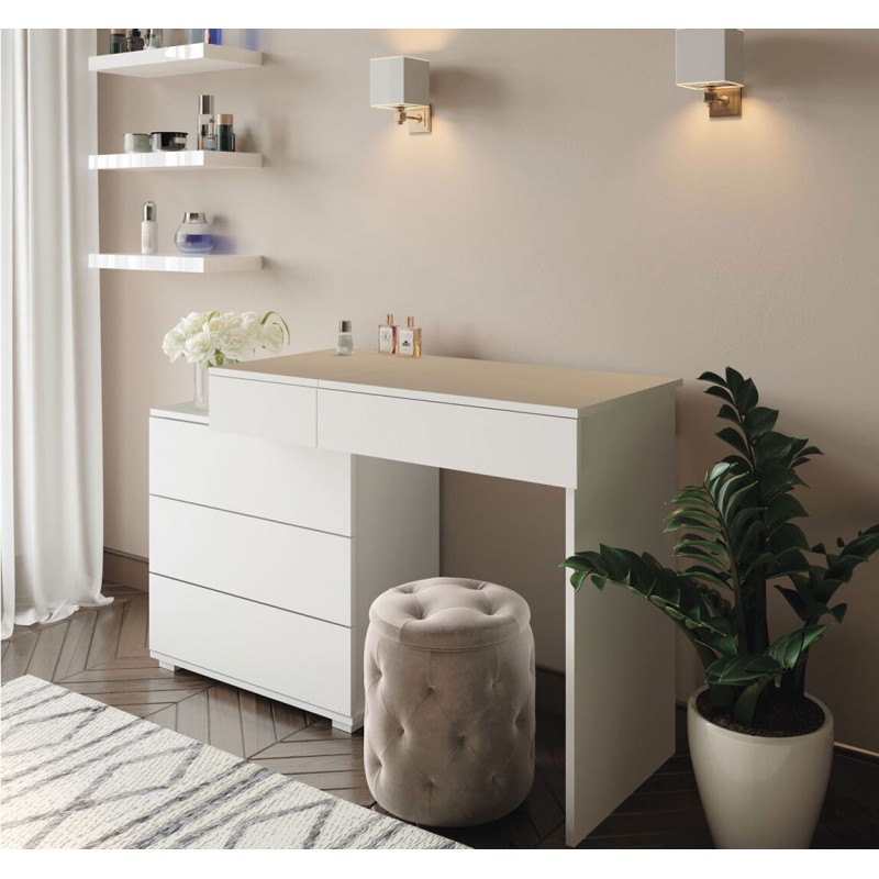 Туалетний столик Світ Меблів Мая з шухлядами та підйомним дзеркалом 117,4 см, Німфеа альба