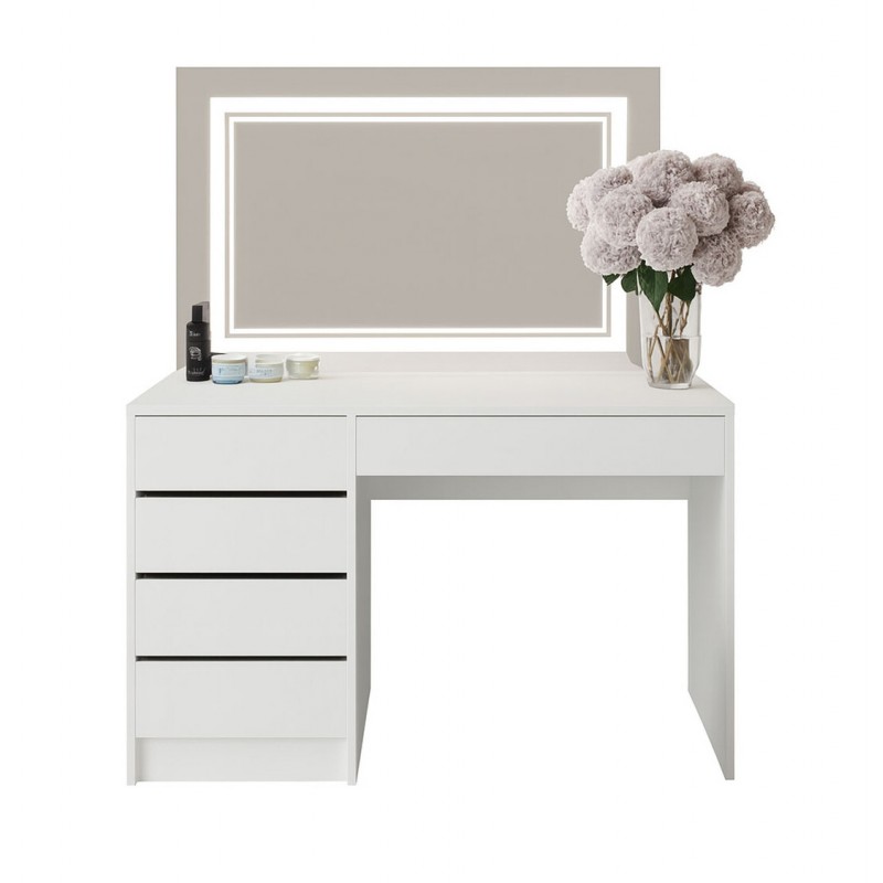 Туалетний столик Світ Меблів Ніка з шухлядами 120 см, Німфеа альба