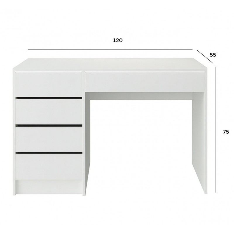 Туалетний столик Світ Меблів Ніка з шухлядами 120 см, Німфеа альба