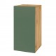 Комод Світ Меблів Спейс однодверний з полицями 40 см, дуб аппалачі / зелений димчастий
