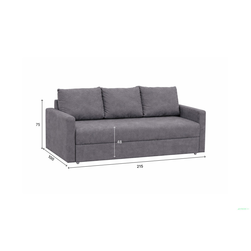 Диван Фортеза 215x100 см Аляска 05 Віка