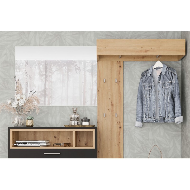 Передпокій Хайді Дуб артизан / Антрацит Світ Меблів