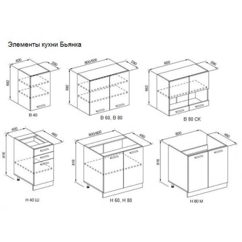 Кухня готова Бянка 2.6 м Світ меблів