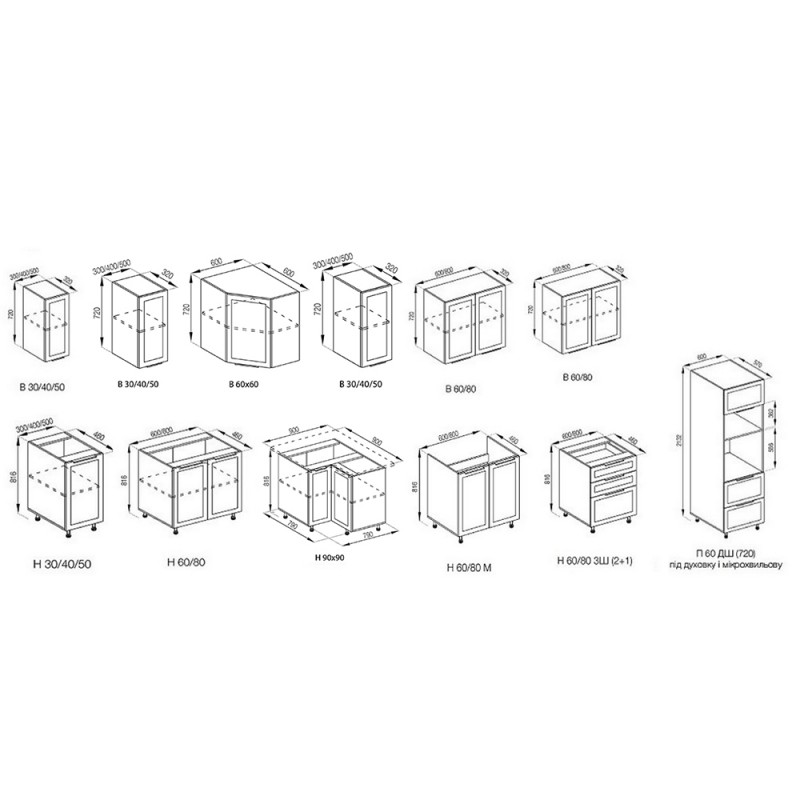 Кухня комплект Анна / Anna 2.6 Світ Меблів