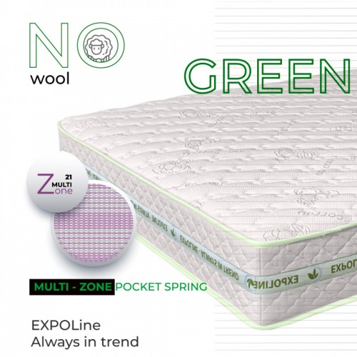 Матрац пружинний «ГРІН» ~Multi-Zone~ Cotton Design ВЕЛАМ