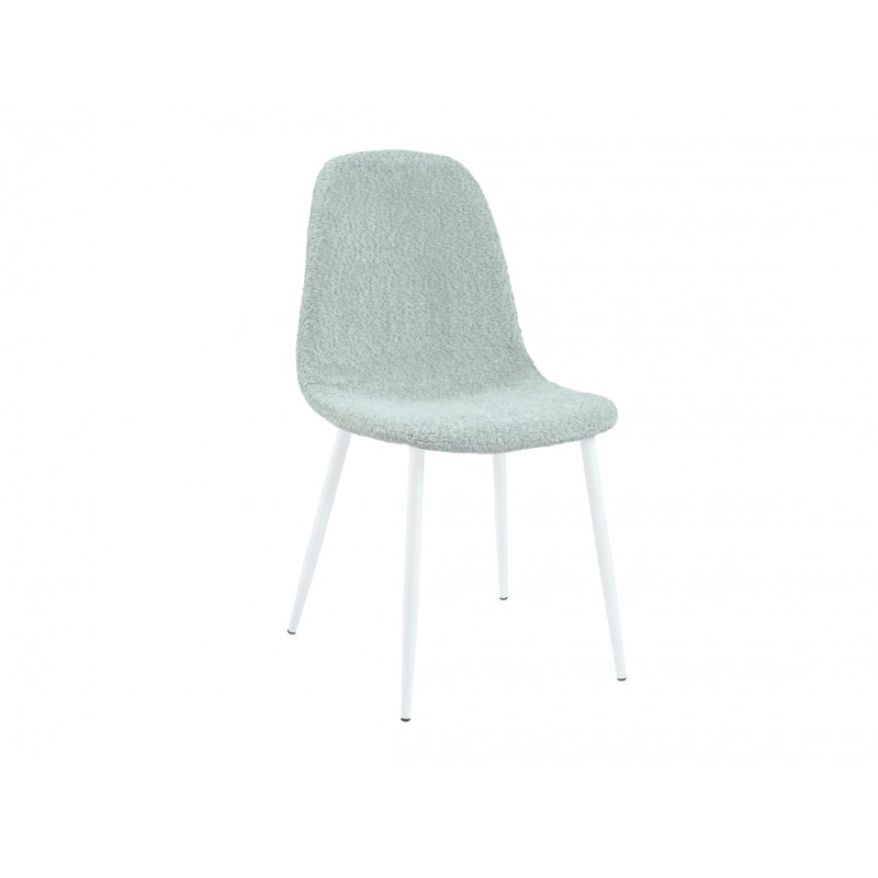 Стілець N-160 м'ятний букле + білий 
Vetro Mebel