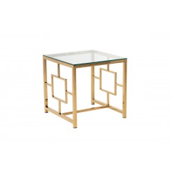Кавовий стіл CL-2 прозорий + золото Vetro Mebel