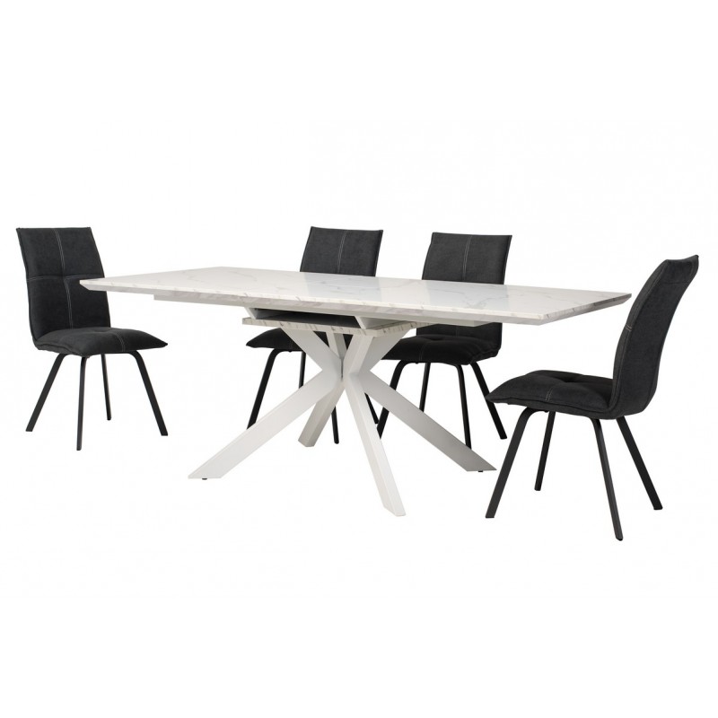 Стіл МДФ TML-630 білий мармур Vetro Mebel