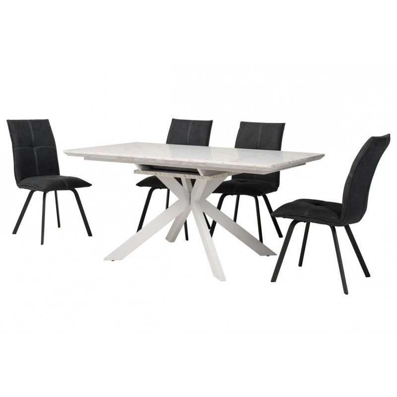 Стіл МДФ TML-630 білий мармур Vetro Mebel