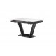 Керамічний стіл TML-870 білий мармур + чорний Vetro Mebel