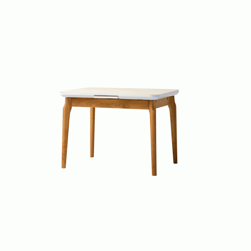 Стіл МДФ + матове скло TM-72 білий Vetro Mebel