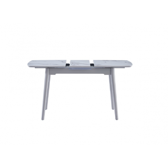 Керамічний стіл TM-84 каса вайт + сірий Vetro Mebel