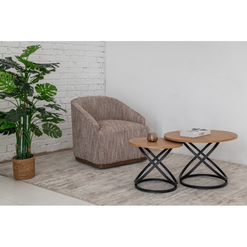 Поворотне крісло "Тіволі" теплий каштан 
Vetro Mebel