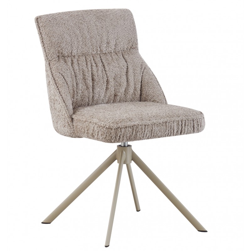 Стілець поворотний R-168 перлинний тауп + капучино Vetro Mebel