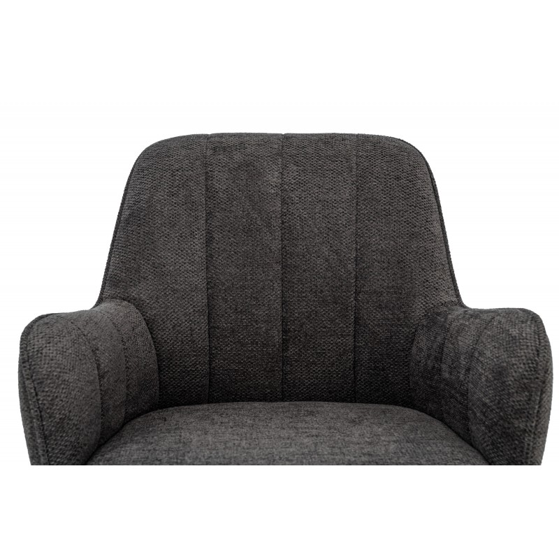 Крісло офісне O-10 темний графіт + чорний 
Vetro