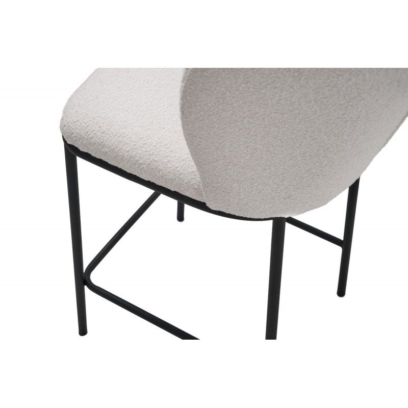 Напівбарний стілець B-300 айворі + чорний 
Vetro Mebel