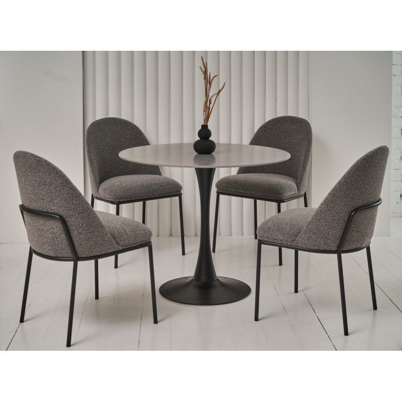 Cтілець M-110 сірий + чорний Vetro Mebel